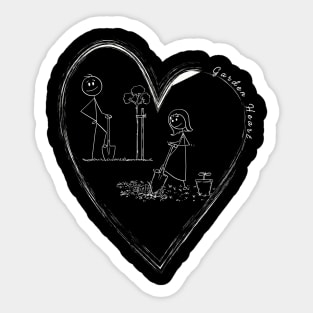 Garden Heart Love Gardening Funny Garden Gardener Gardening Sticker